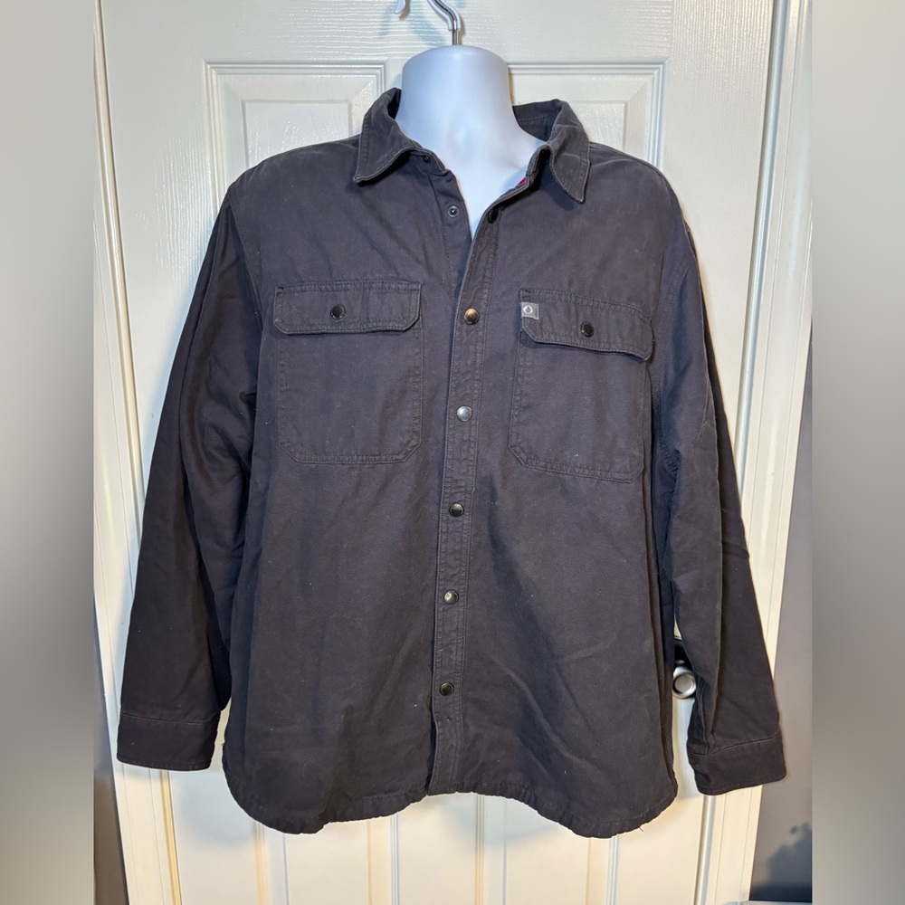 Bluish Grey American Outdoorsman snap up shirt jacket shacket - XL